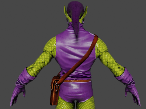 Green Goblin Low-poly Modelo 3D