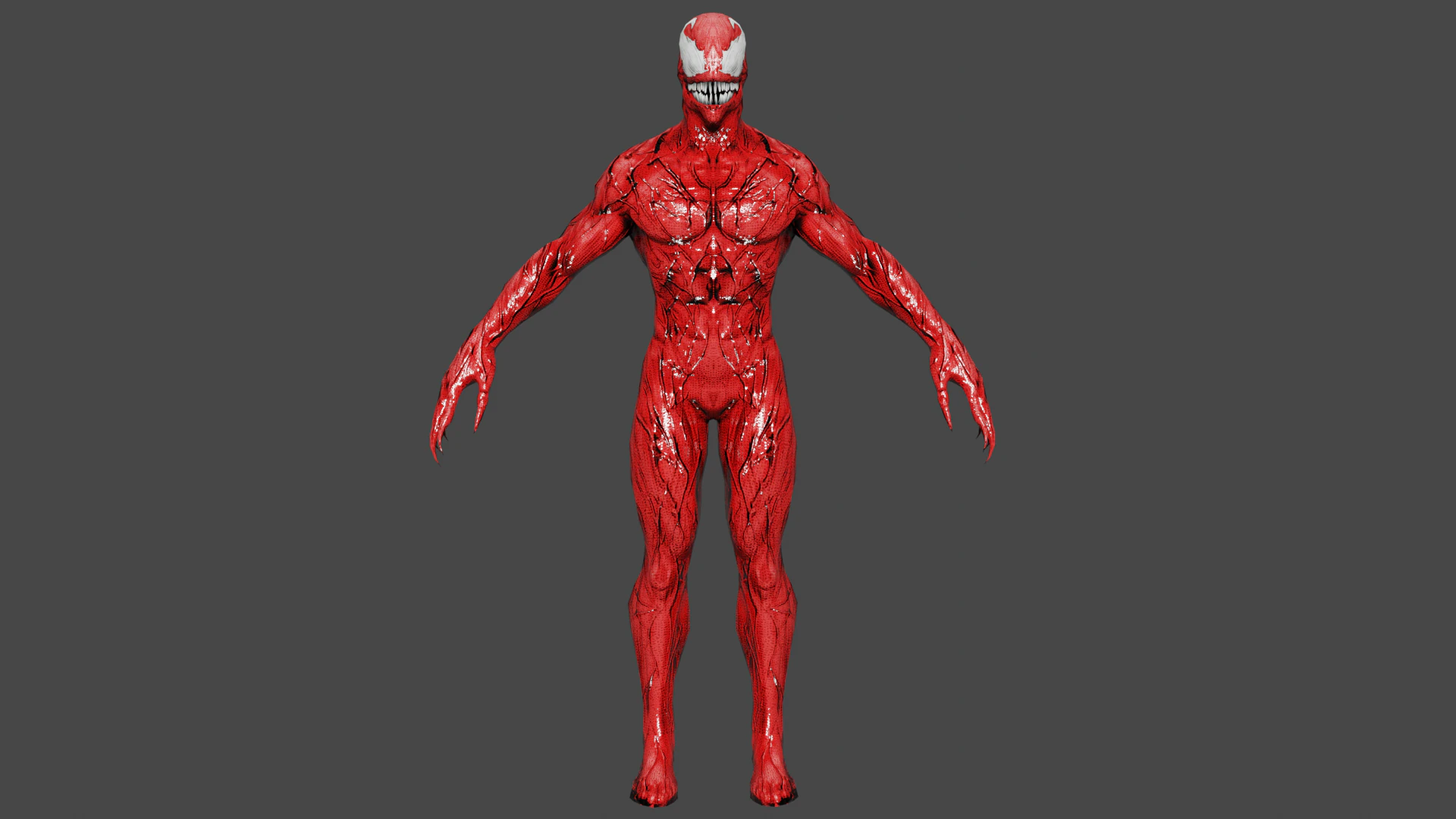 Carnage Low-poly 3D Model .c4d .max .obj .3ds .fbx .stl .blend 