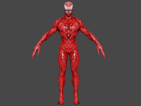 Carnage Low-poly Modello 3D
