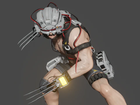 Weapon X Low-poly 3D Model