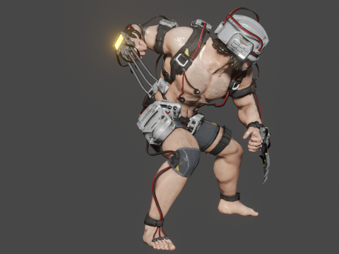Weapon X Low-poly 3D Model