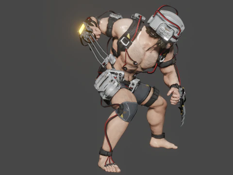 Weapon X Low-poly 3D Model