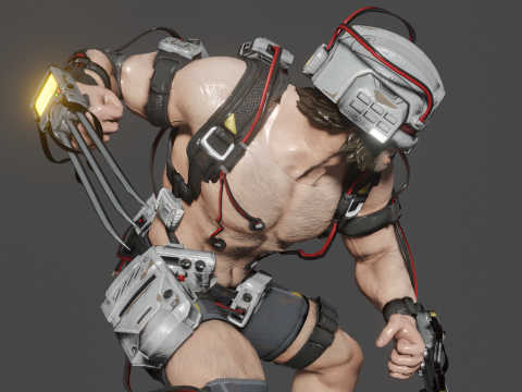 Weapon X Low-poly 3D Model