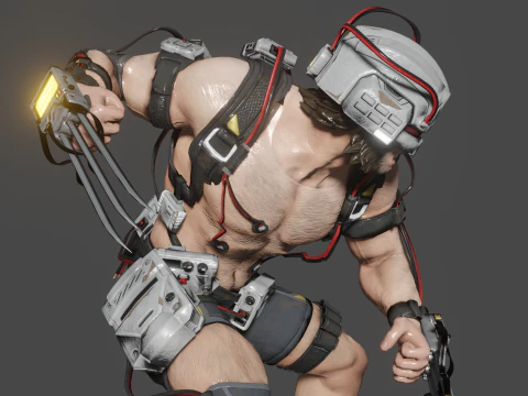 Weapon X Low-poly 3D Model