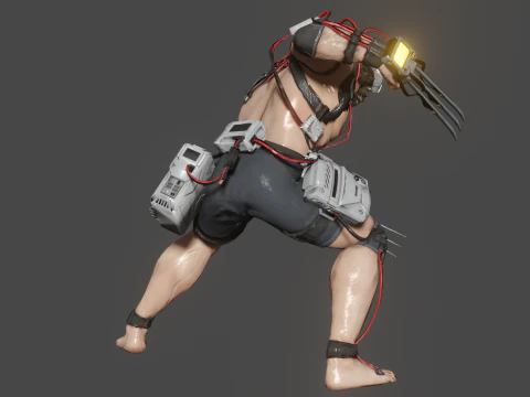 Weapon X Low-poly 3D Model