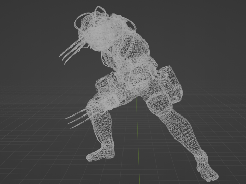 Weapon X Low-poly 3D Model