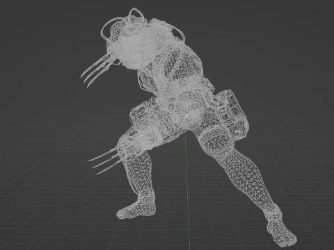 Weapon X Low-poly 3D Model