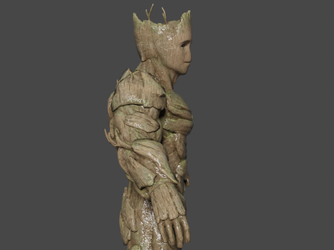 Young Groot Low-poly 3Dモデル