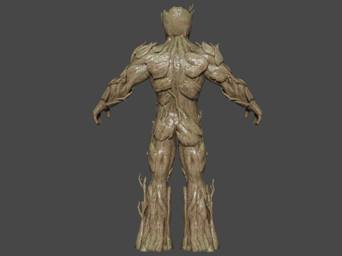 Young Groot Low-poly 3Dモデル