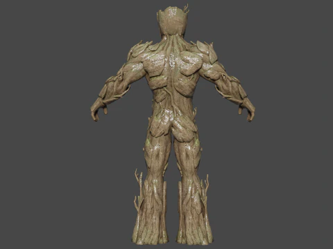 Young Groot Low-poly 3D Model