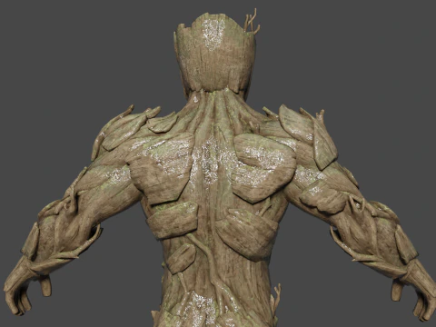 Young Groot Low-poly 3D Model
