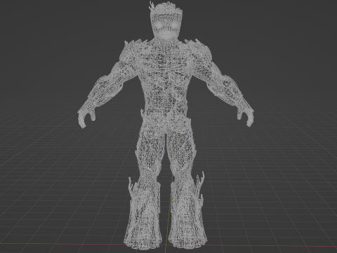 Young Groot Low-poly 3Dモデル