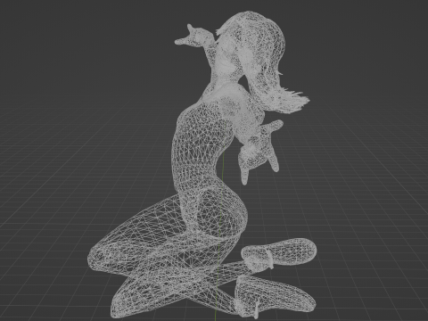 Spider Gwen Low-poly Modelo 3D