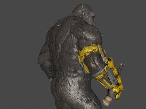 King Kong Low-poly Modelo 3D