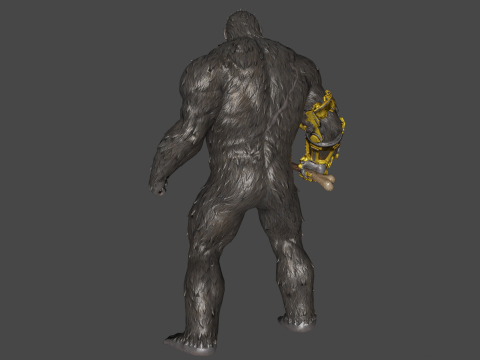 King Kong Low-poly Modelo 3D