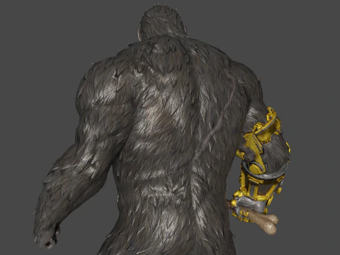 King Kong baixo poli Modelo 3D