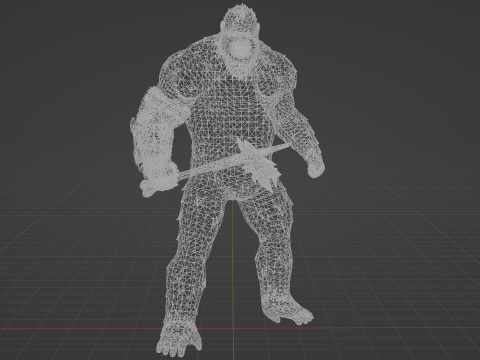 King Kong Low-poly Modelo 3D