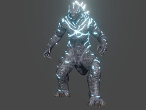 Godzilla Energized Low-poly 3D मॉडल