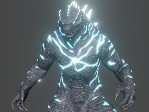 Godzilla Energized Low-poly 3D 모델