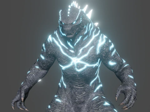 Godzilla Energized Low-poly 3D Model