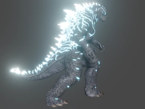Godzilla Energized Low-poly 3D Model