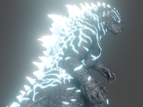 Godzilla Energized Low-poly 3D 모델