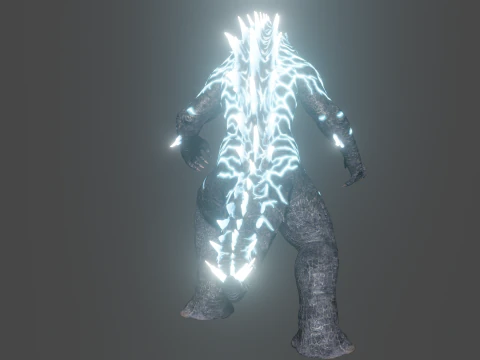 Godzilla Energized Low-poly 3D Model