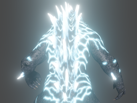 Godzilla Energized Low-poly 3D 모델