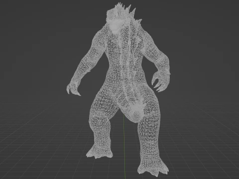 Godzilla Energized Low-poly 3D Model