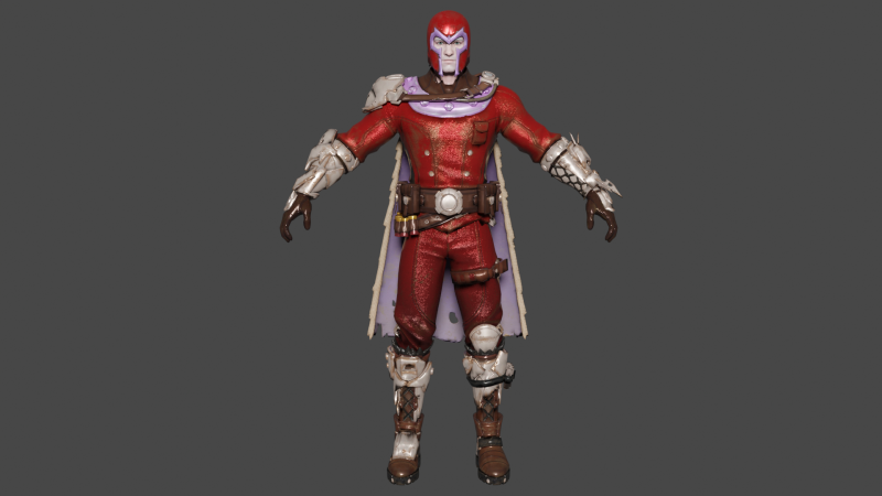 Magneto Low-poly 3D Model .c4d .max .obj .3ds .fbx .stl .blend