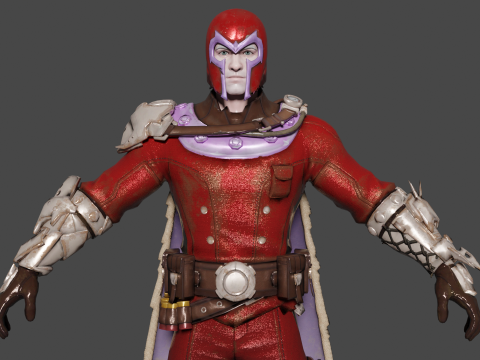 Magneto Low-poly 3D Model