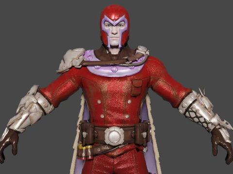 Magneto Low-poly 3D Model
