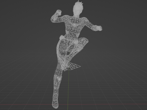 Captain Marvel Low-poly 3Dモデル