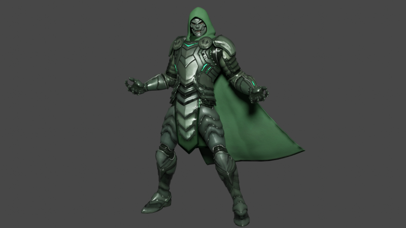 Doctor Doom Low-poly Modelo 3D .c4d .max .obj .3ds .fbx .stl .blend