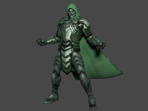 Doctor Doom Low-poly 3D मॉडल