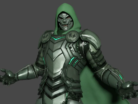 Doctor Doom Low-poly 3D Model
