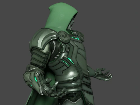 Doctor Doom Low-poly 3D Model