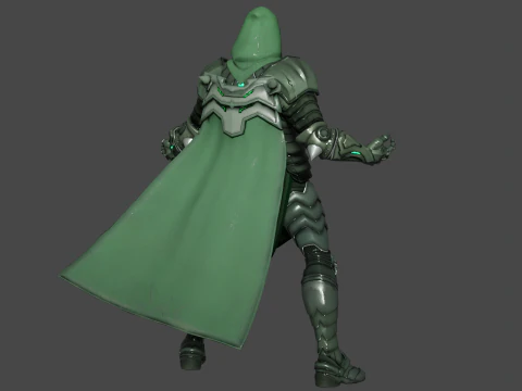 Doctor Doom Low-poly 3D Model