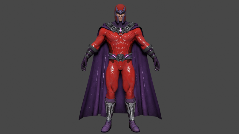 Magneto Low-poly 3D-Modell .c4d .max .obj .3ds .fbx .stl .blend