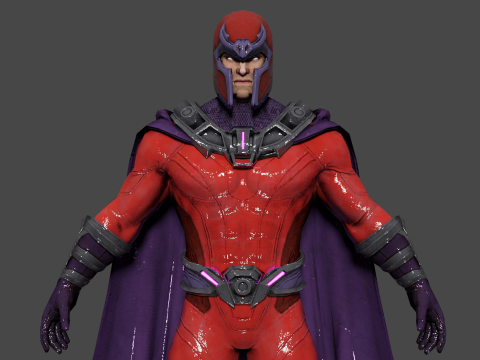 Magneto Low-poly 3D-Modell