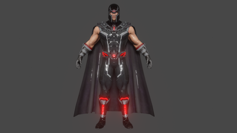 Magneto Low-poly 3D 模型 .c4d .max .obj .3ds .fbx .stl .blend