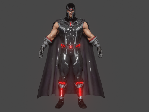 Magneto Low-poly 3D मॉडल