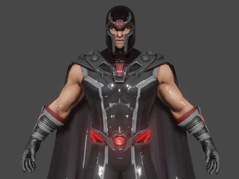 Магнето Низкополигональная 3D Модель