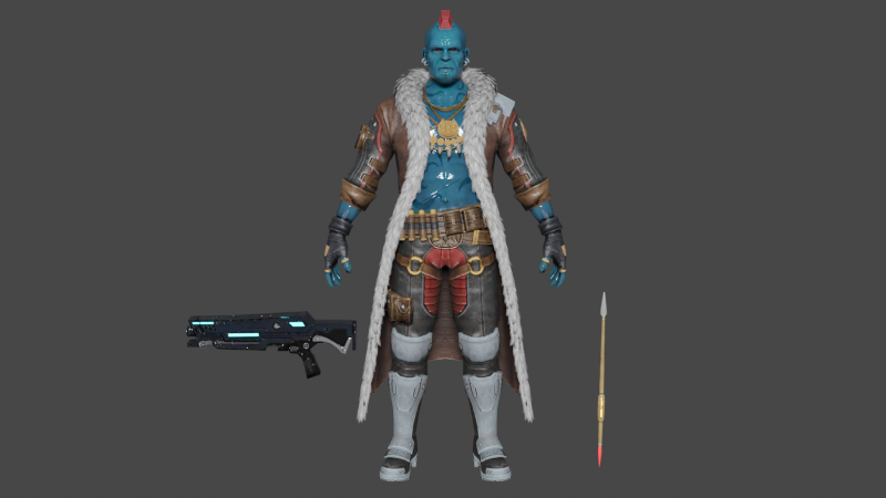 Yondu Udonta Low-poly 3D-Modell .c4d .max .obj .3ds .fbx .stl .blend
