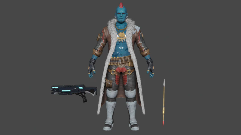 Yondu Udonta baixo poli Modelo 3D .c4d .max .obj .3ds .fbx .stl .blend 