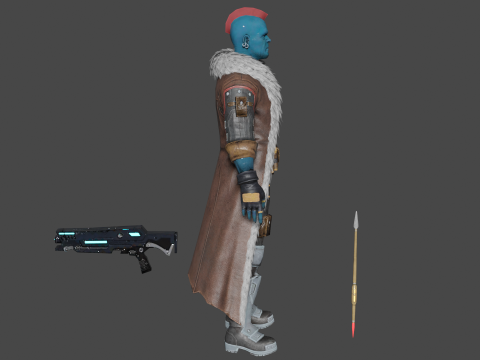 Yondu Udonta Low-poly 3D-Modell