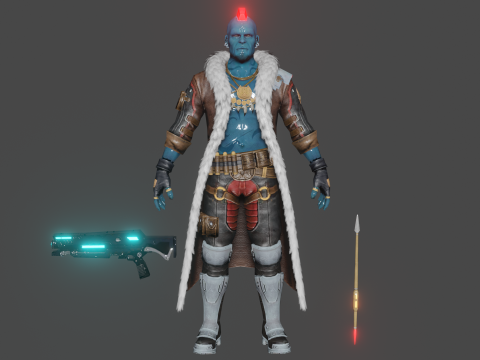 Yondu Udonta Low-poly 3D-Modell