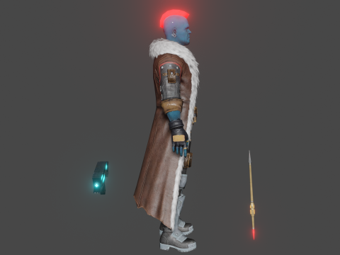 Yondu Udonta Low-poly 3D-Modell