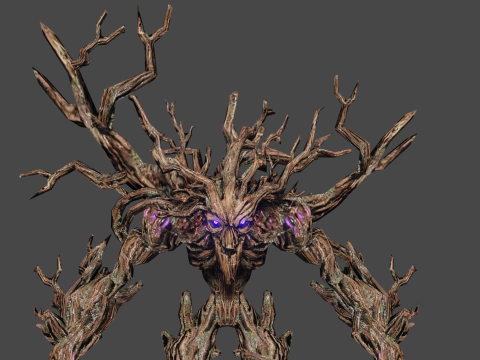 Ancient Groot Low-poly 3D मॉडल