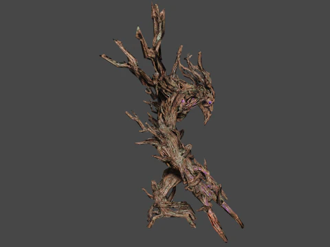 Ancient Groot Low-poly 3D Model